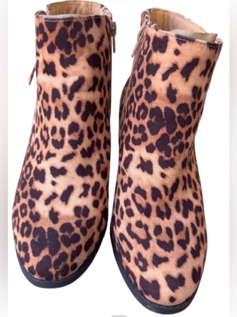 Lane Bryant Leopard Print Ankle Booties - Brown & Black EUC